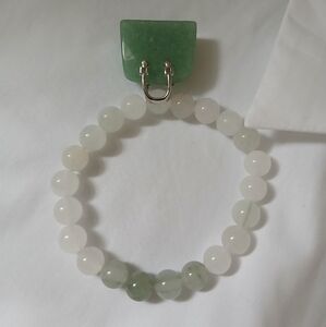 Chic Jade Light Green Beaded Bracelet